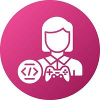 ame Developer Female Icon Style vector