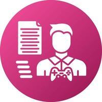 ame Script Writer Male Icon Style vector