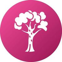 eciduous Tree Icon Style vector