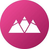 now-Capped Mountain Icon Style vector