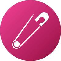 Safety Pin Icon Style vector