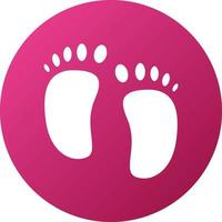 Baby Feet Icon Style vector