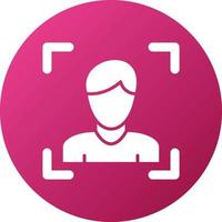 Face Recognition Icon Style vector