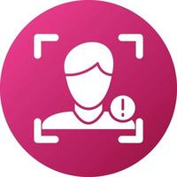 Face Detection Warning Icon Style vector