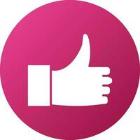 Hand Thumbs Up Icon Style vector