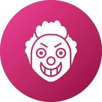 de miedo payaso icono estilo vector