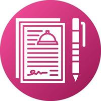 atering Contract Icon Style vector