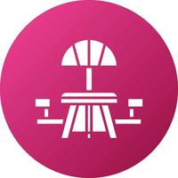 Picnic of Table Icon Style vector