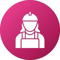 Worker Female Icon Style vector