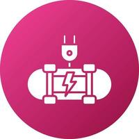 Electric Skateboard Icon Style vector