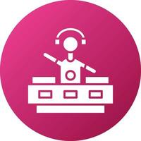 estilo de icono de DJ vector