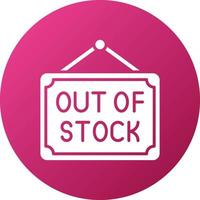 Out Of Stock Icon Style vector