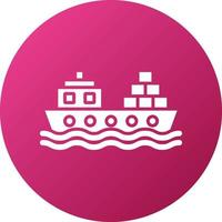 Cargo Ship Icon Style vector
