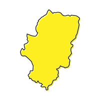 Simple outline map of Aragon is a region of Spain vector