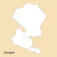 High Quality map of Songwe is a region of Tanzania vector