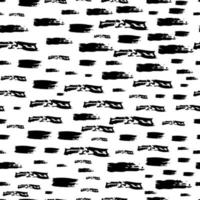 Seamless pattern with dark hand drawn scribble smear on white background. Abstract grunge texture. Vector illustration