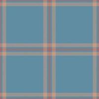 Plaid seamless pattern in blue. Check fabric texture. Vector textile print.