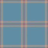 Plaid seamless pattern in blue. Check fabric texture. Vector textile print.