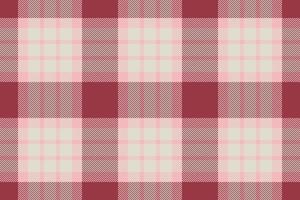 Plaid background, check seamless pattern in pink. Vector fabric texture for textile print, wrapping paper, gift card or wallpaper.