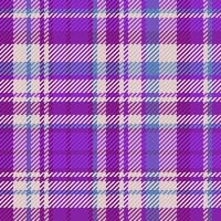 Fabric seamless plaid. Background check textile. Tartan pattern vector texture.