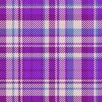 Fabric seamless plaid. Background check textile. Tartan pattern vector texture.