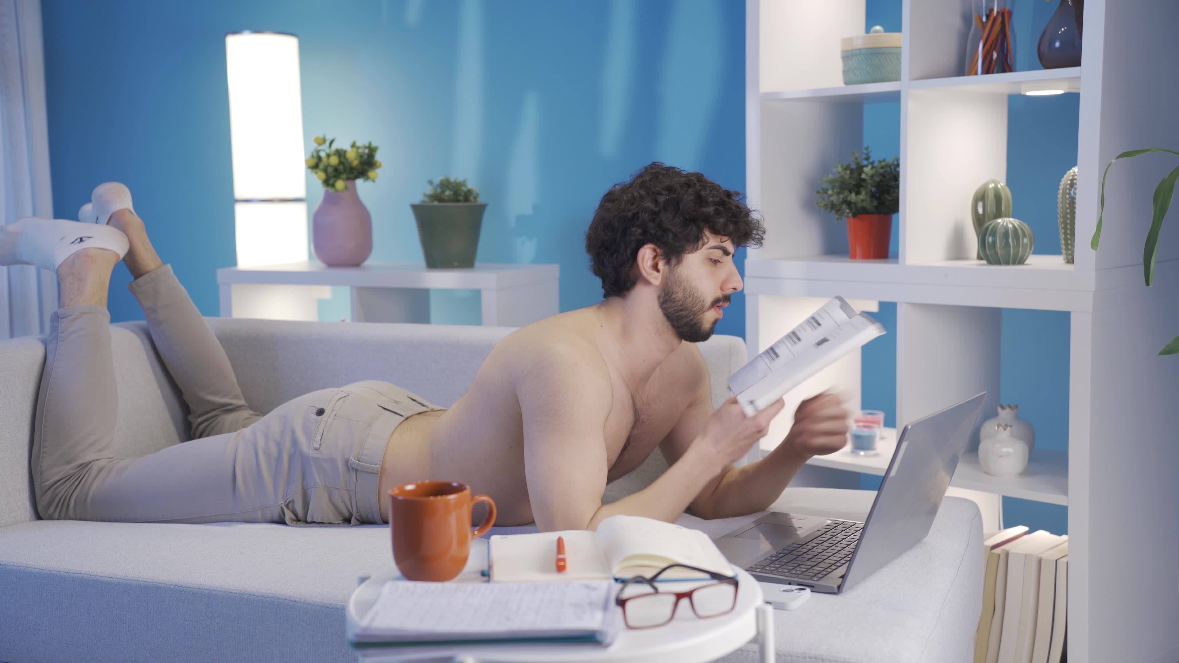 naked with laptop 