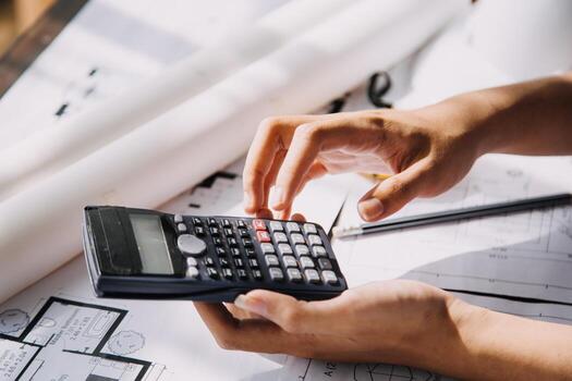 concepto de construcción y estructura de reunión de ingenieros o arquitectos para el proyecto que trabaja con socios y herramientas de ingeniería en la construcción de modelos y planos en el lugar de trabajo, contrato para ambas empresas. foto