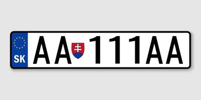 Vehicle registration plates vector
