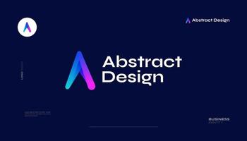 Creative and Vibrant Letter A Logo Design with Colorful Gradient Concept. A Logo with Blend Style vector