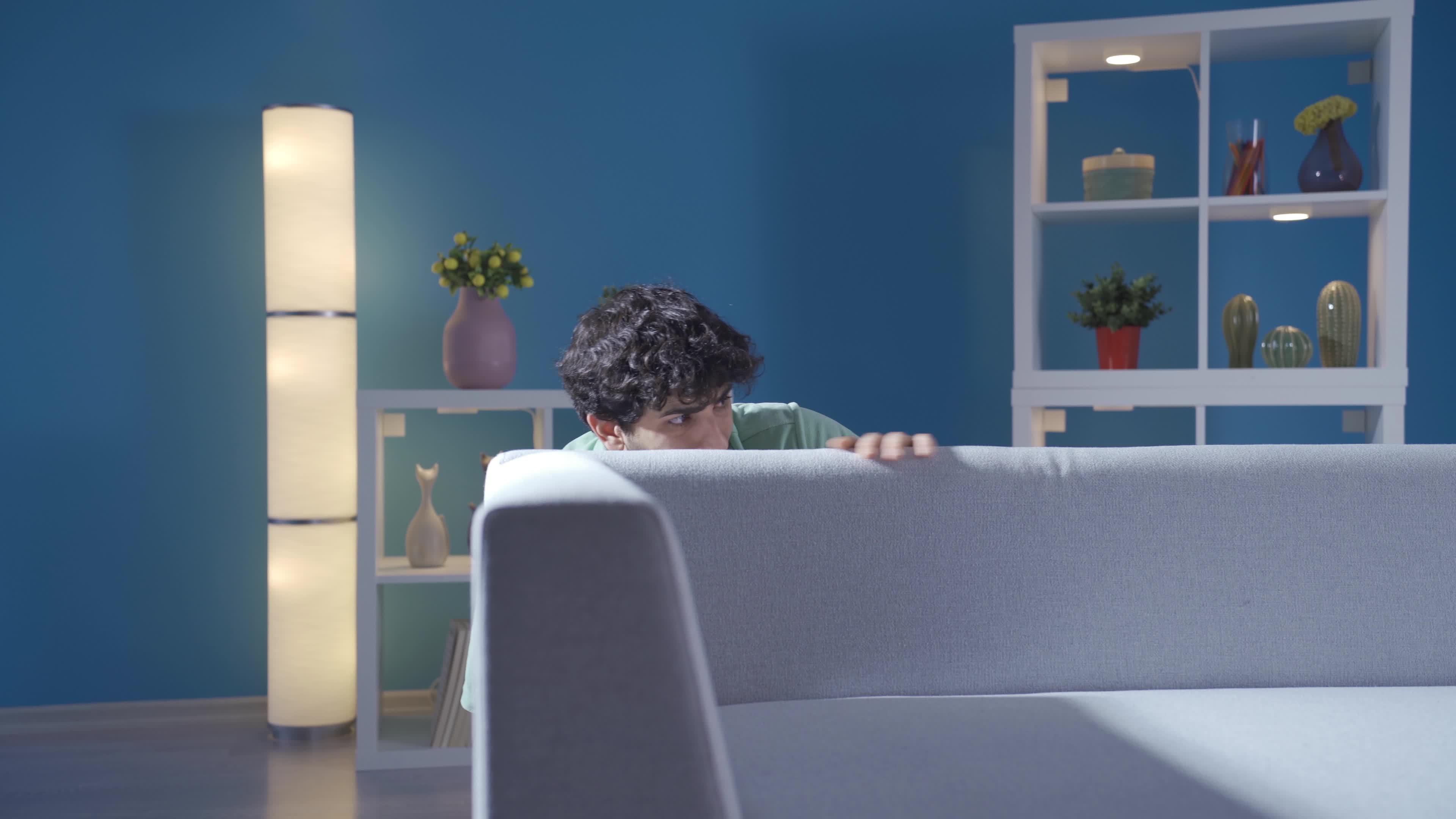 Man with schizophrenia and paranoid goes crazy and does strange things