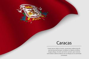 Wave flag of Caracas is a state of Venezuela vector