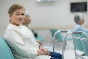 Elderly patients Waiting for a health checkup. photo