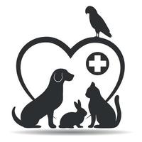 ilustración de un logo de un veterinario clínica. vector