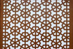 White and brown  marbal design jali work,shape.Rectangular photo