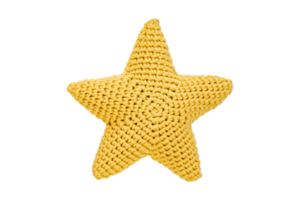 amarelo Estrela almofada isolado em uma transparente fundo png