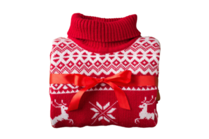 Red sweater isolated on a transparent background png