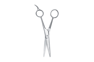Silver scissors isolated on a transparent background png
