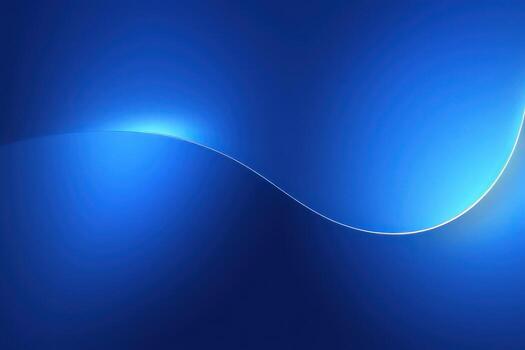 abstract blue background, wavy lines and lights at the corner, blue gradient background photo