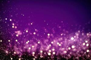 luxury glitter and bokeh particles on purple background, holiday festival background photo
