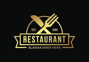 Restaurant logo template design vector