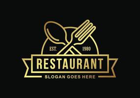 Restaurant logo template design vector