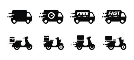 Delivery set icon isolated on white background vector