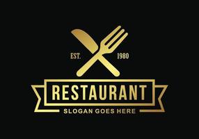 Restaurant logo template design vector