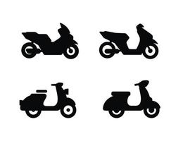 moto conjunto icono aislado en blanco antecedentes vector