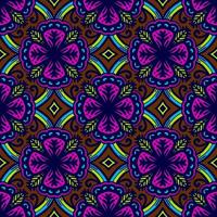 Retro geometric pattern in repeat. Fabric print. Damask style Seamless pattern background, mosaic ornament, vintage style. Design for prints on fabrics photo