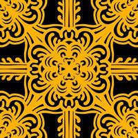 Retro geometric pattern in repeat. Fabric print. Damask style Seamless pattern background, mosaic ornament, vintage style. Design for prints on fabrics photo