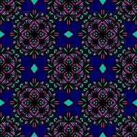 Retro geometric pattern in repeat. Fabric print. Damask style Seamless pattern background, mosaic ornament, vintage style. Design for prints on fabrics photo