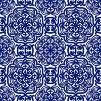 Retro geometric pattern in repeat. Fabric print. Damask style Seamless pattern background, mosaic ornament, vintage style. Design for prints on fabrics photo