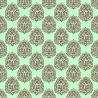 Retro geometric pattern in repeat. Fabric print. Damask style Seamless pattern background, mosaic ornament, vintage style. Design for prints on fabrics photo