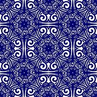 Retro geometric pattern in repeat. Fabric print. Damask style Seamless pattern background, mosaic ornament, vintage style. Design for prints on fabrics photo
